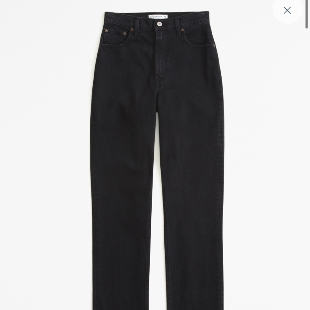 Abercrombie & Fitch Ultra High Rise 90s Straight Jean, Black